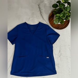 FIGS •WINNING BLUE•, Casma Top/Zamora Jogger Scrub Set, Large, Like-New